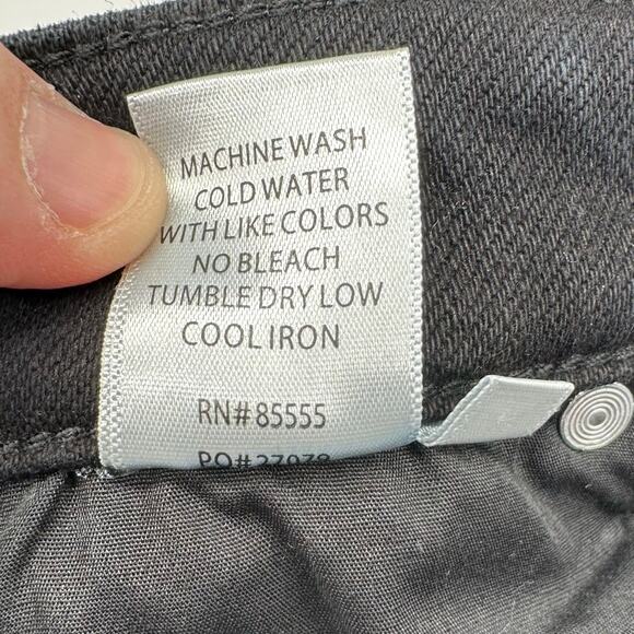 Pistola Teagan Black High Rise Slim Jeans With Ankle Slit Cuff Womens Size 26 - Picture 15 of 16